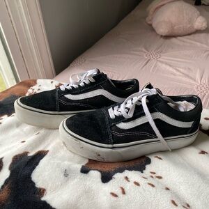 Vans Black and White Casual Shoes